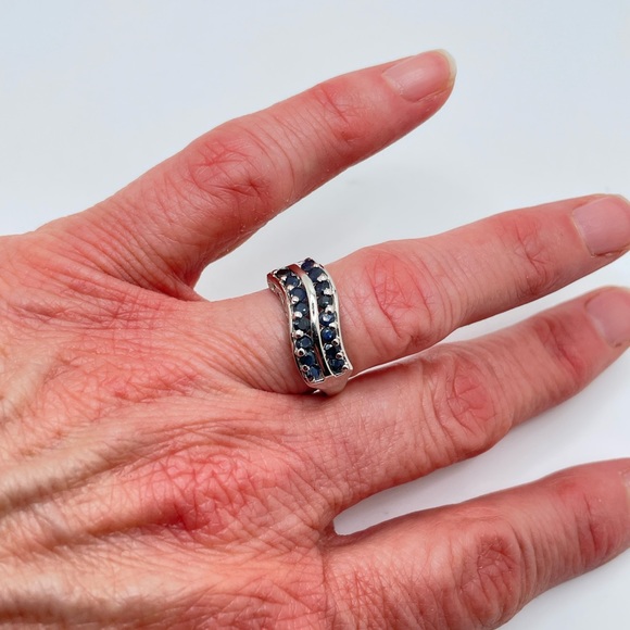 New In Box! Sterling & Sapphire Ring! - Picture 4 of 6